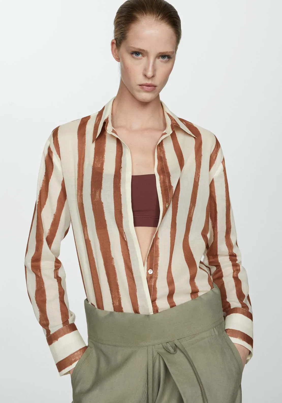 100% cotton striped shirt