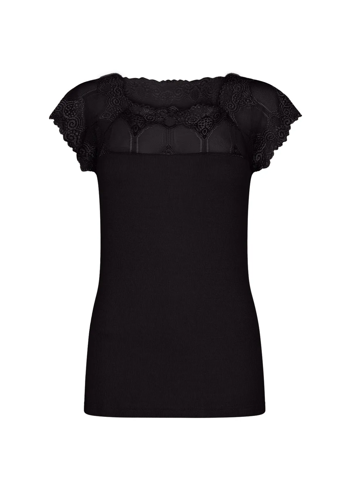 26129- Black Lace Top - Soya Concept