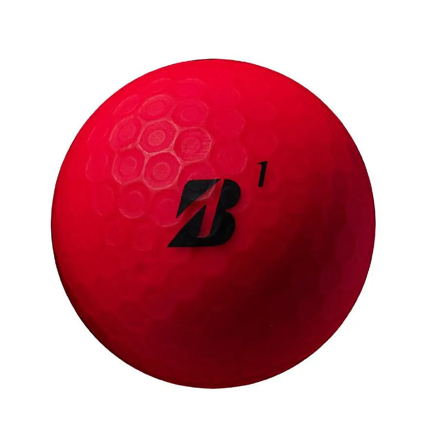 36 Bridgestone E12 2023 Pristine Contact Matte Red Golf Balls - Recycled