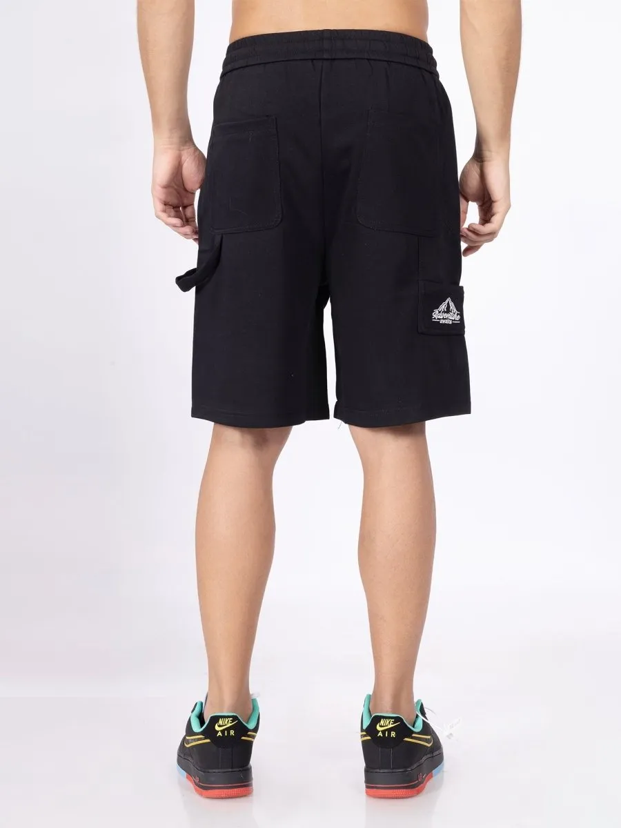 Adventure Knitted Black Shorts Men