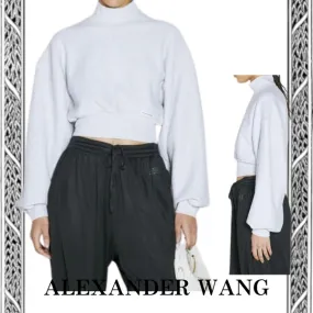 Alexander Wang  |Cotton High-Neck Puff Sleeves V-neck & Crew neck