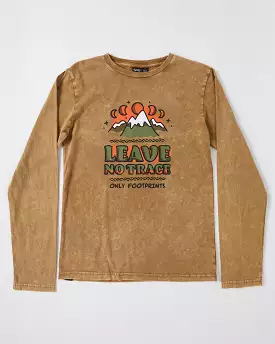 Alphabet Soup Teen No Trace LS Tee Tan