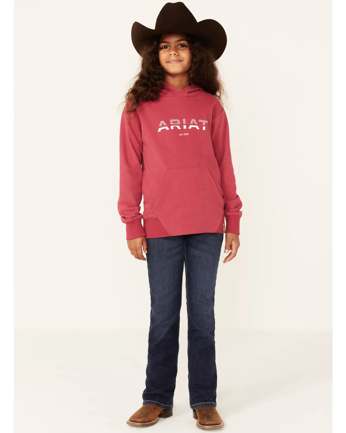 Ariat Girls' 3D Logo Graphic Terry Hoodie