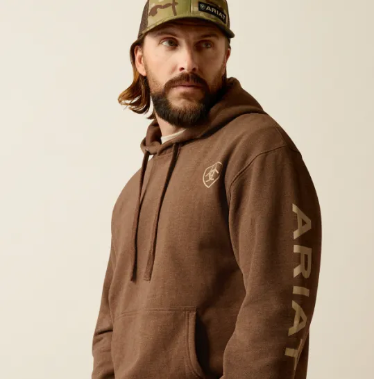 Ariat Men's Chestnut Heather Ariat Logo Hoodie 10052769