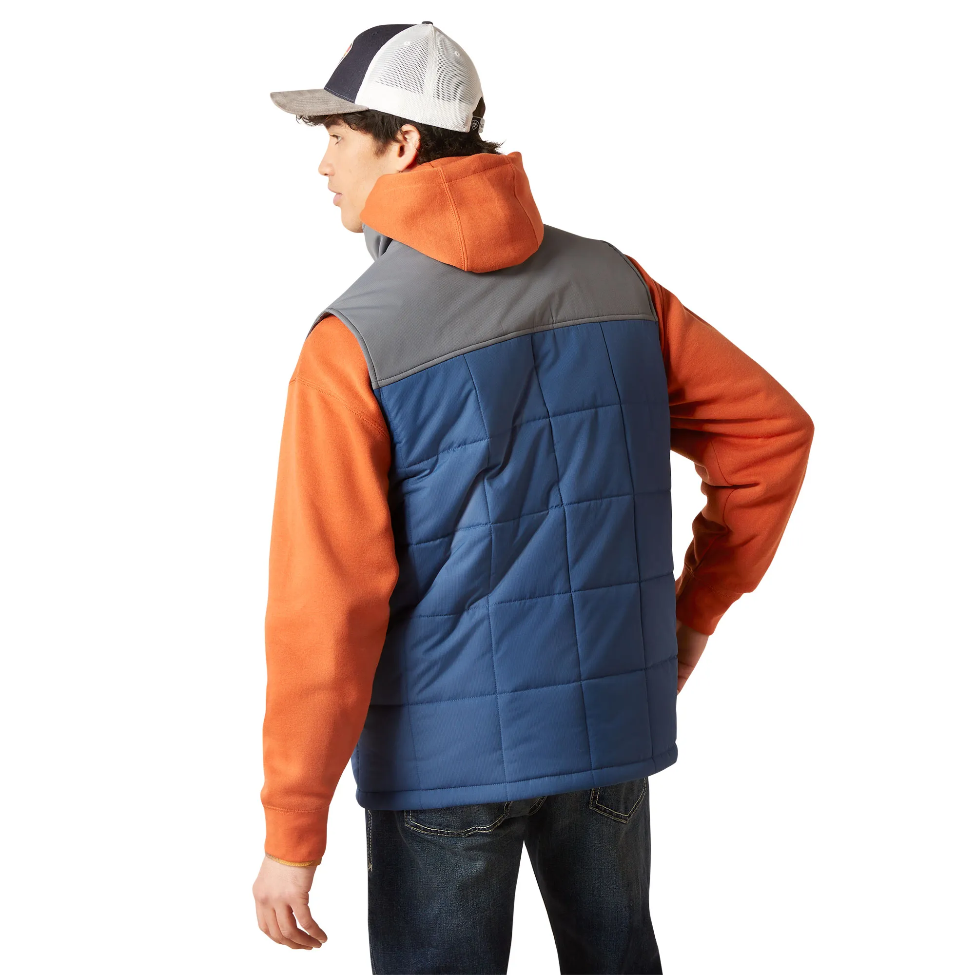 Ariat Men's Crius Blue & Grey Insulated Vest