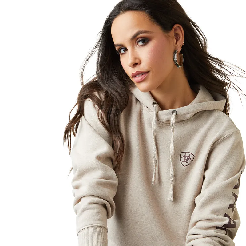 Ariat Women's Ariat Logo Hoodie, Oatmeal Heather