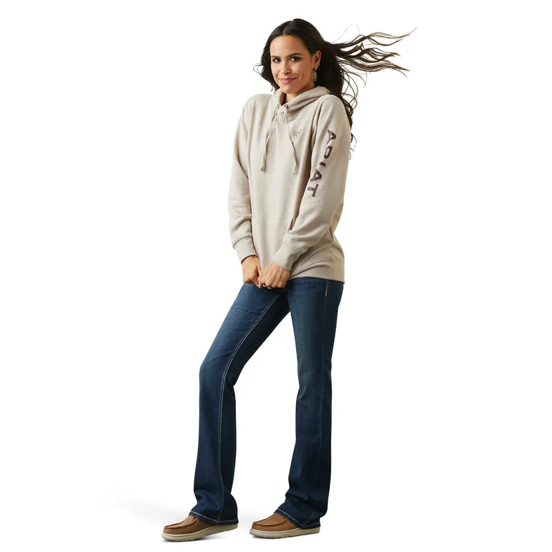 Ariat Women's Ariat Logo Hoodie, Oatmeal Heather