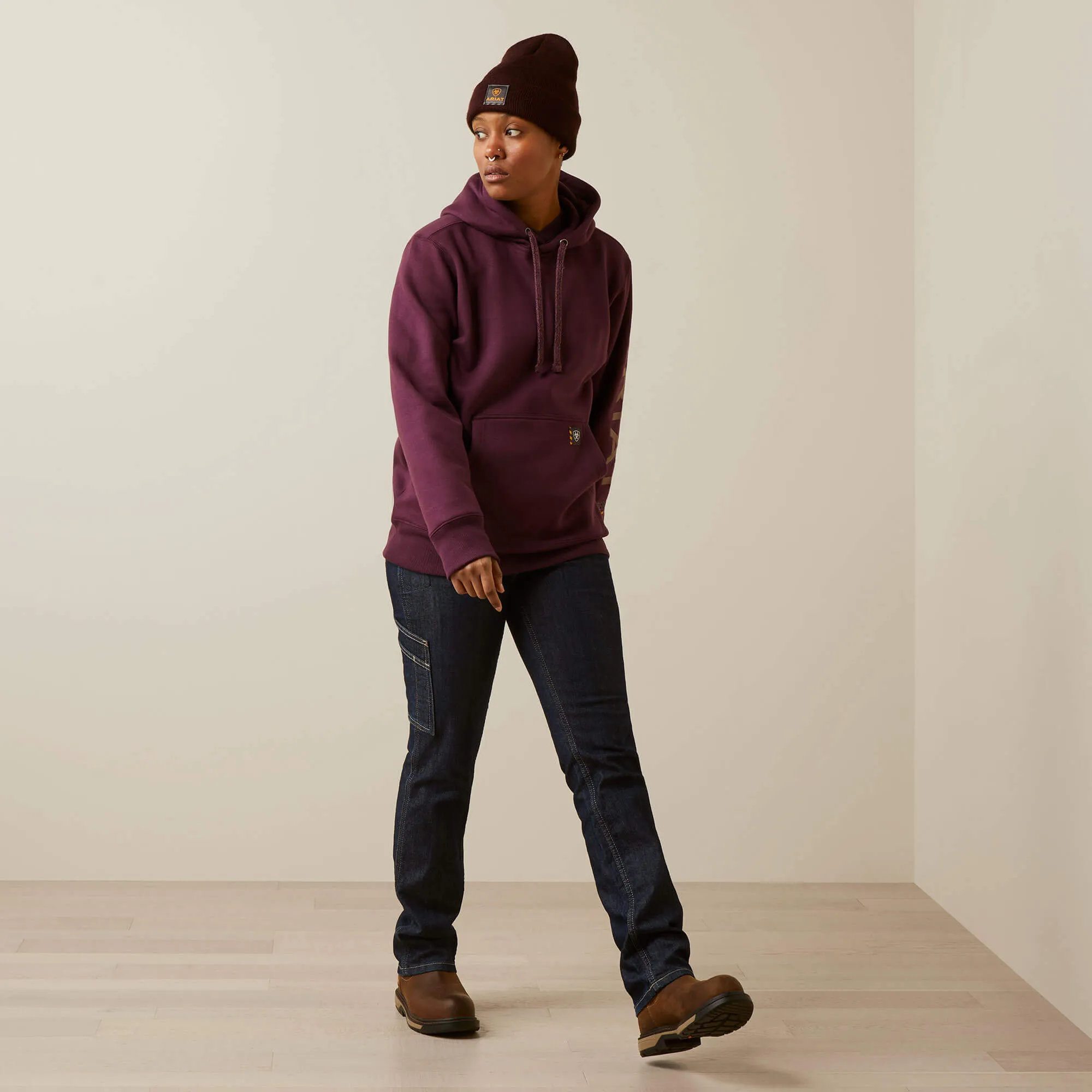 Ariat Women’s Rebar Graphic Hoodie- Potent Purple/Peppercorn