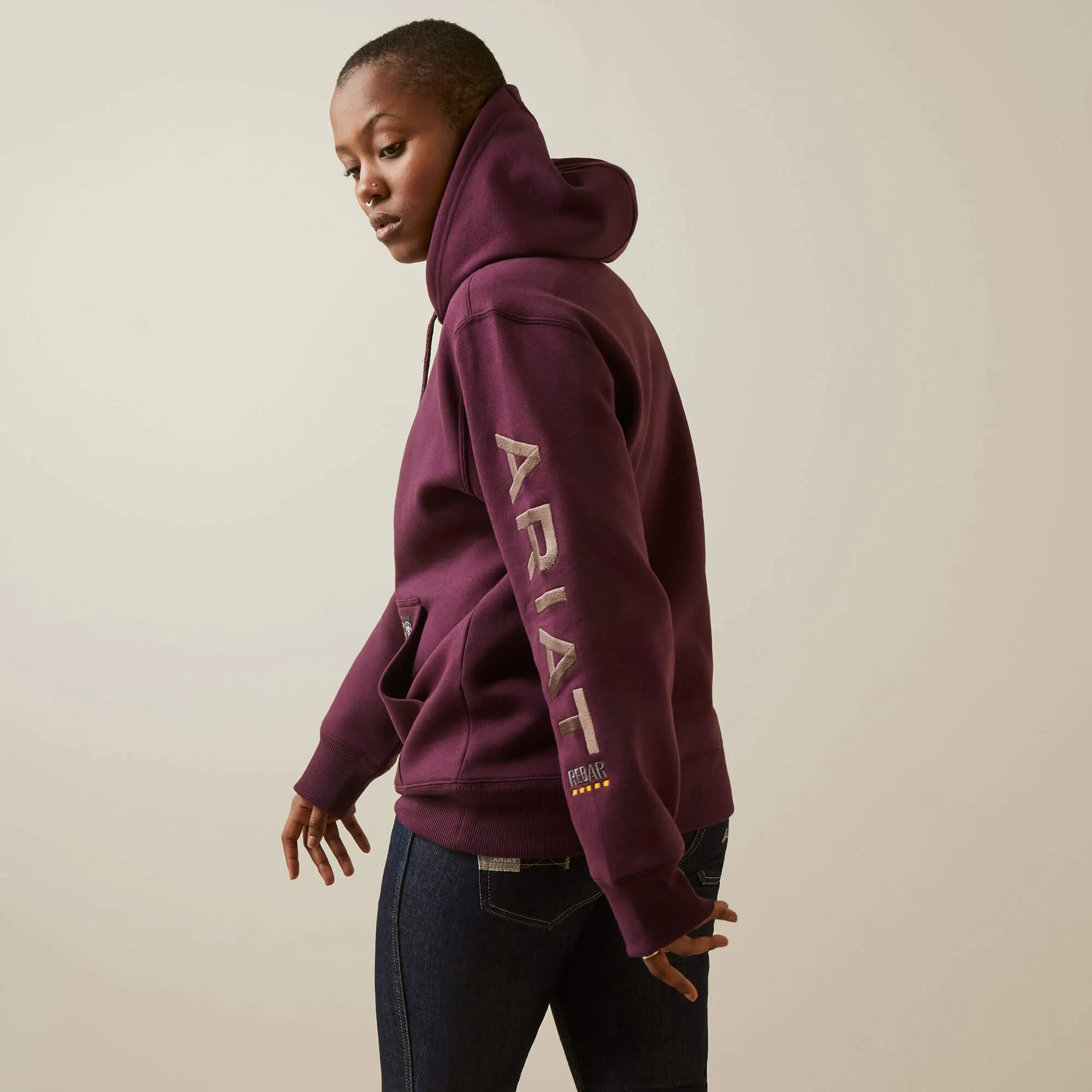 Ariat Women’s Rebar Graphic Hoodie- Potent Purple/Peppercorn