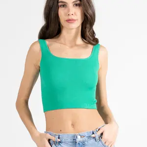 Bamboo Square Neck Crop