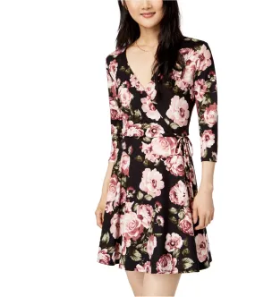 Bcx Womens Floral Print Wrap Dress