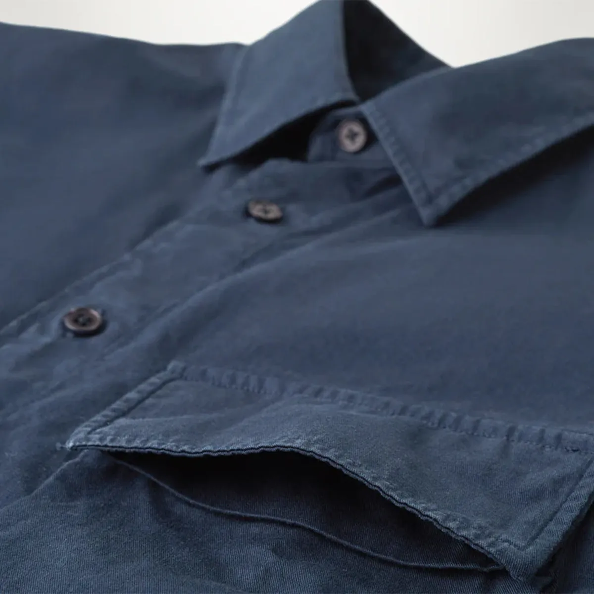 Belstaff - Scale Garment Dyed Shirt in Dark Ink