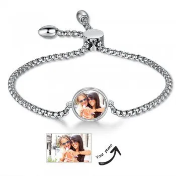 CBA103553 - Personalized Photo Bracelet,Stainless Steel