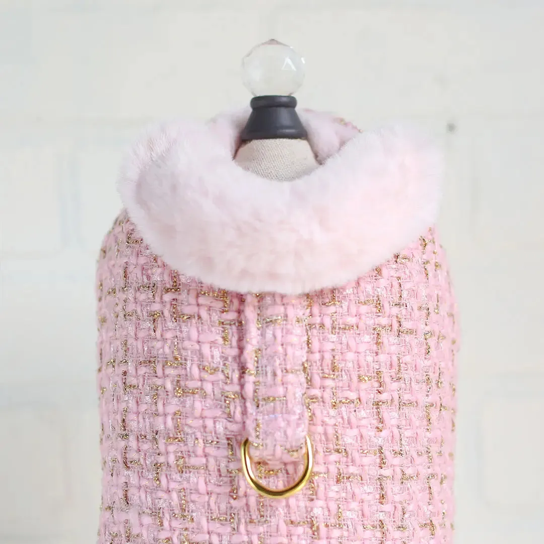 Chantel Tweed Coat in Pink