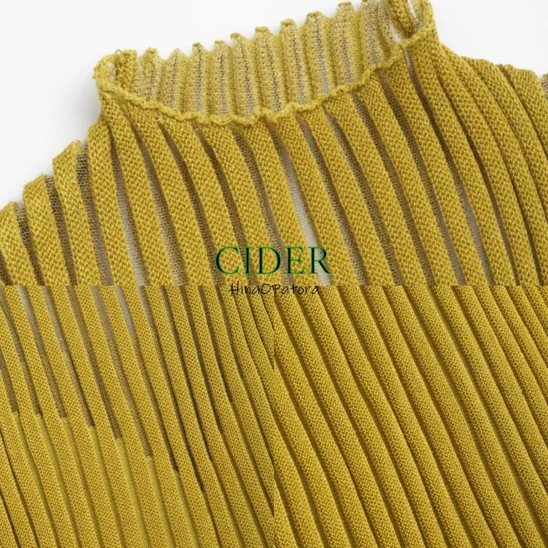 Cider  |Stripes Plain High-Neck Tanks & Camisoles