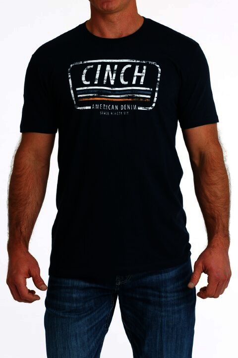 Cinch Men's Cinch American Denim Tee in Navy