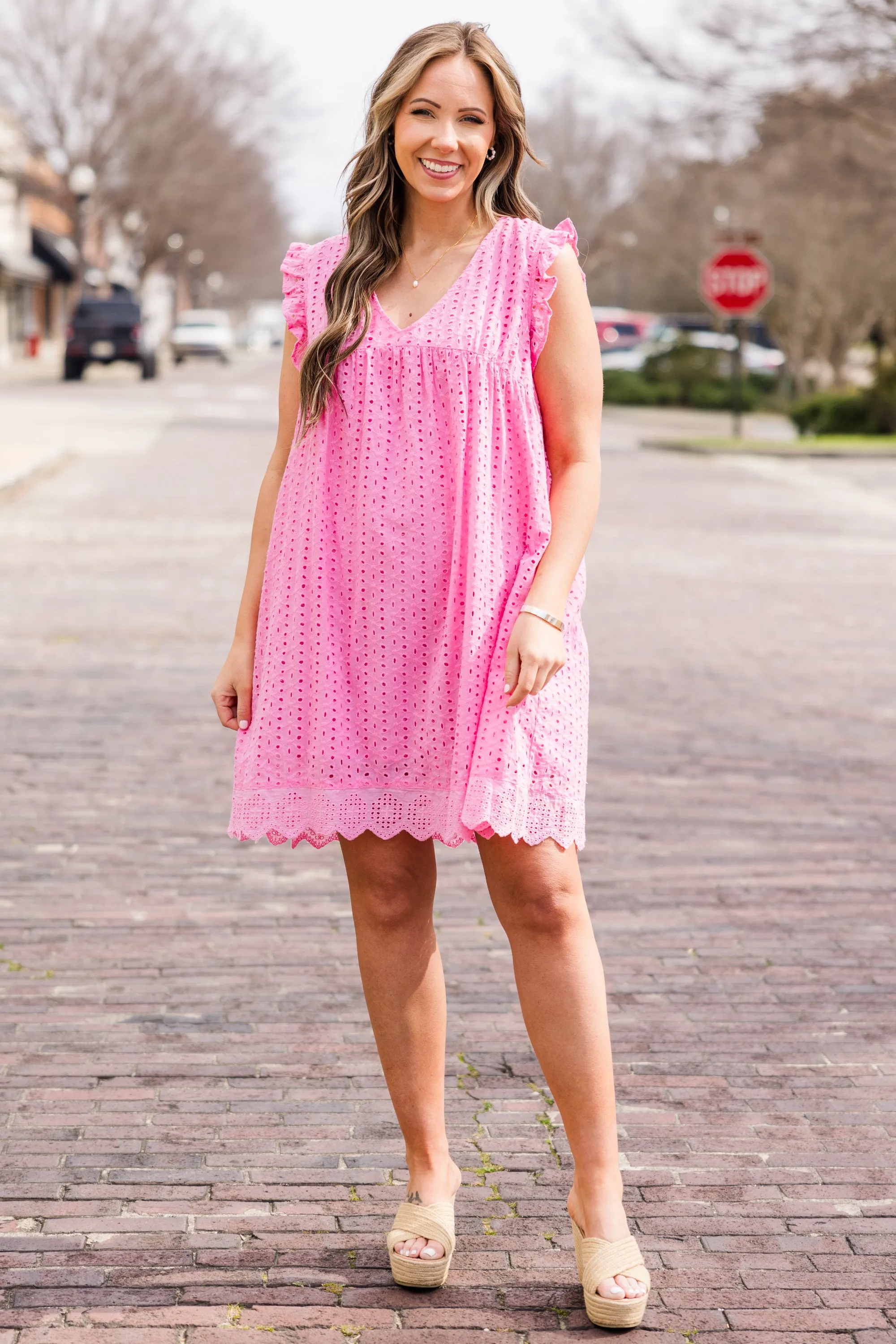 Come Rain Or Shine Dress, Pink