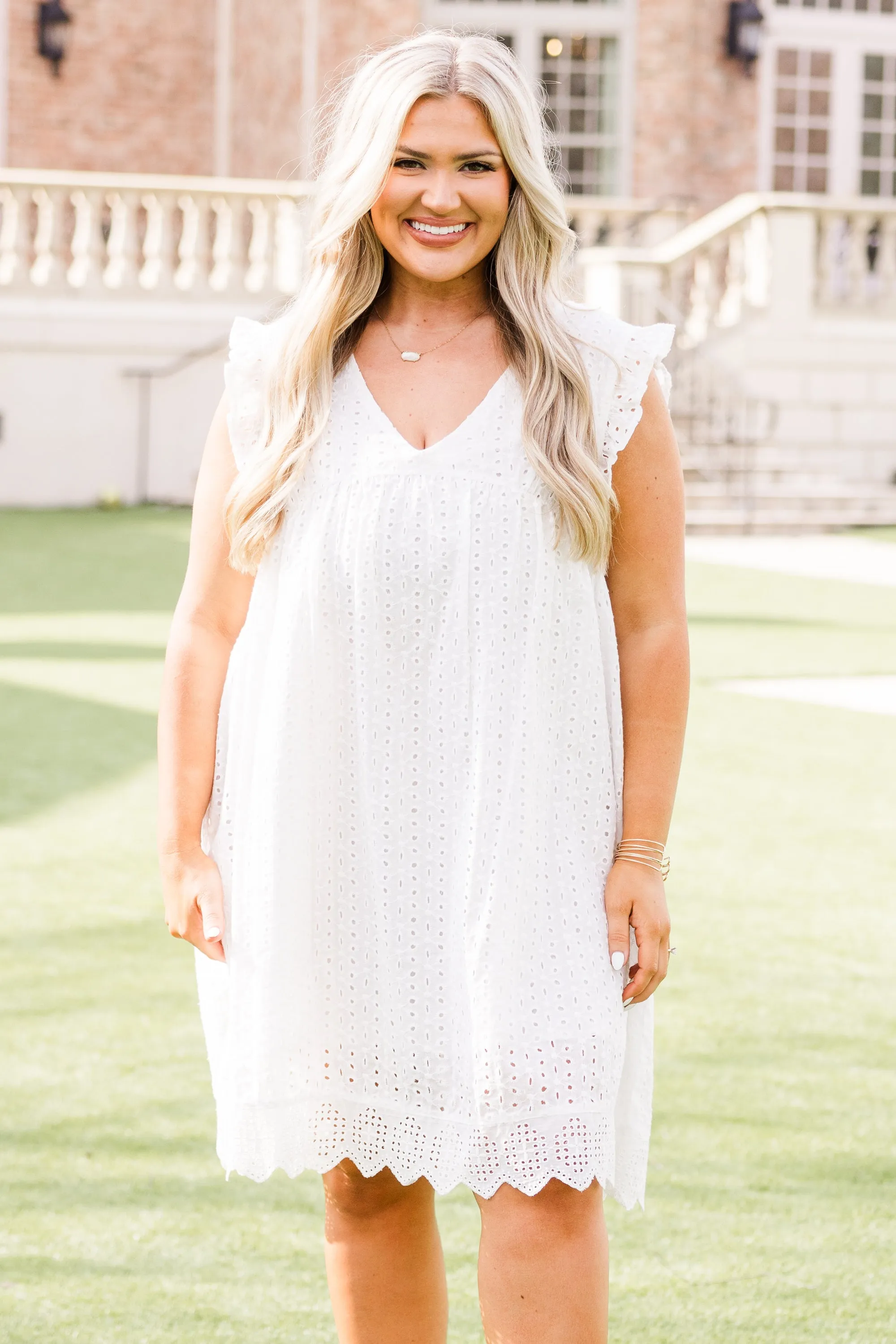 Come Rain Or Shine Dress, White