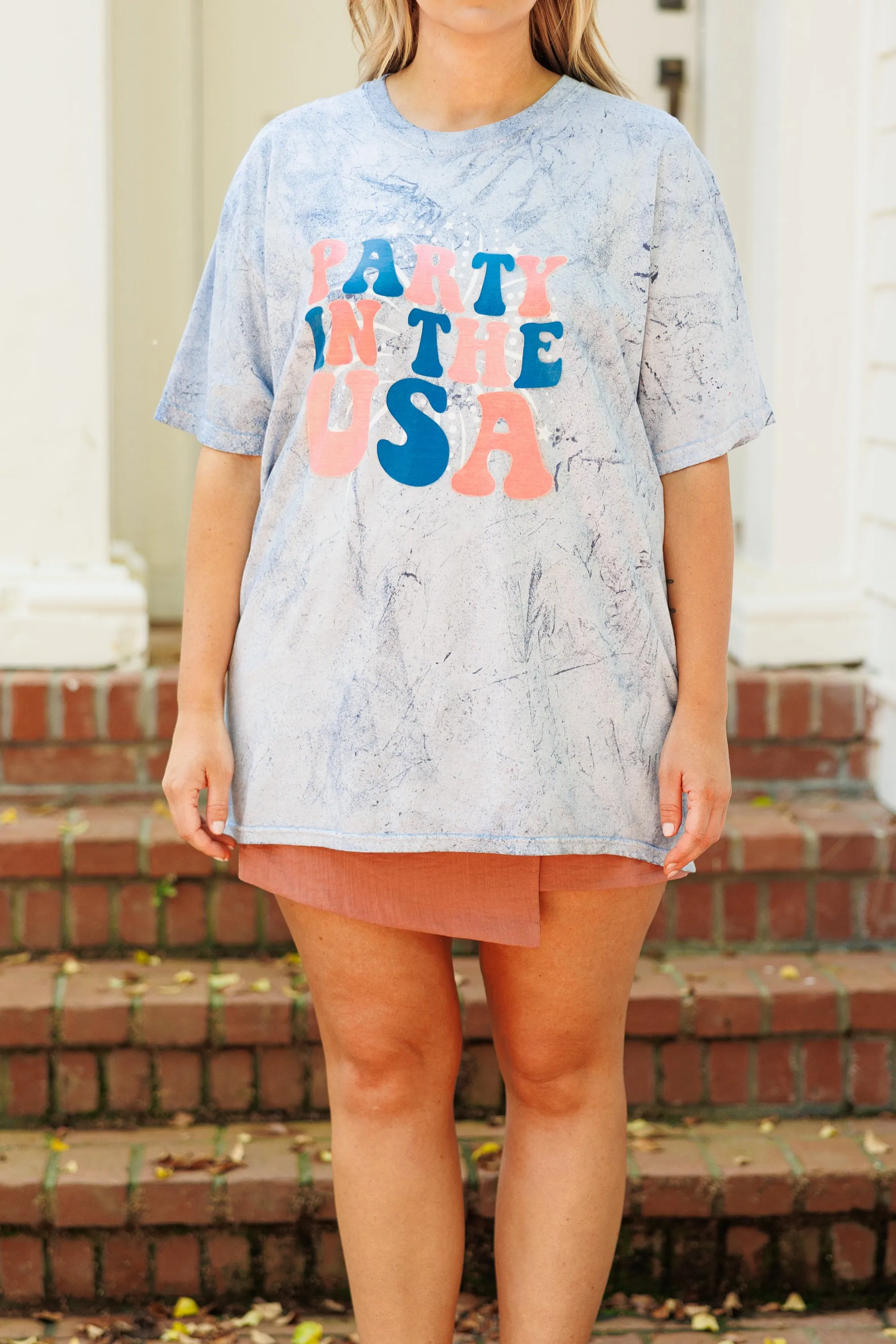 Comfort Colors: It's A Party In The USA Tee, Ocean Colorblast