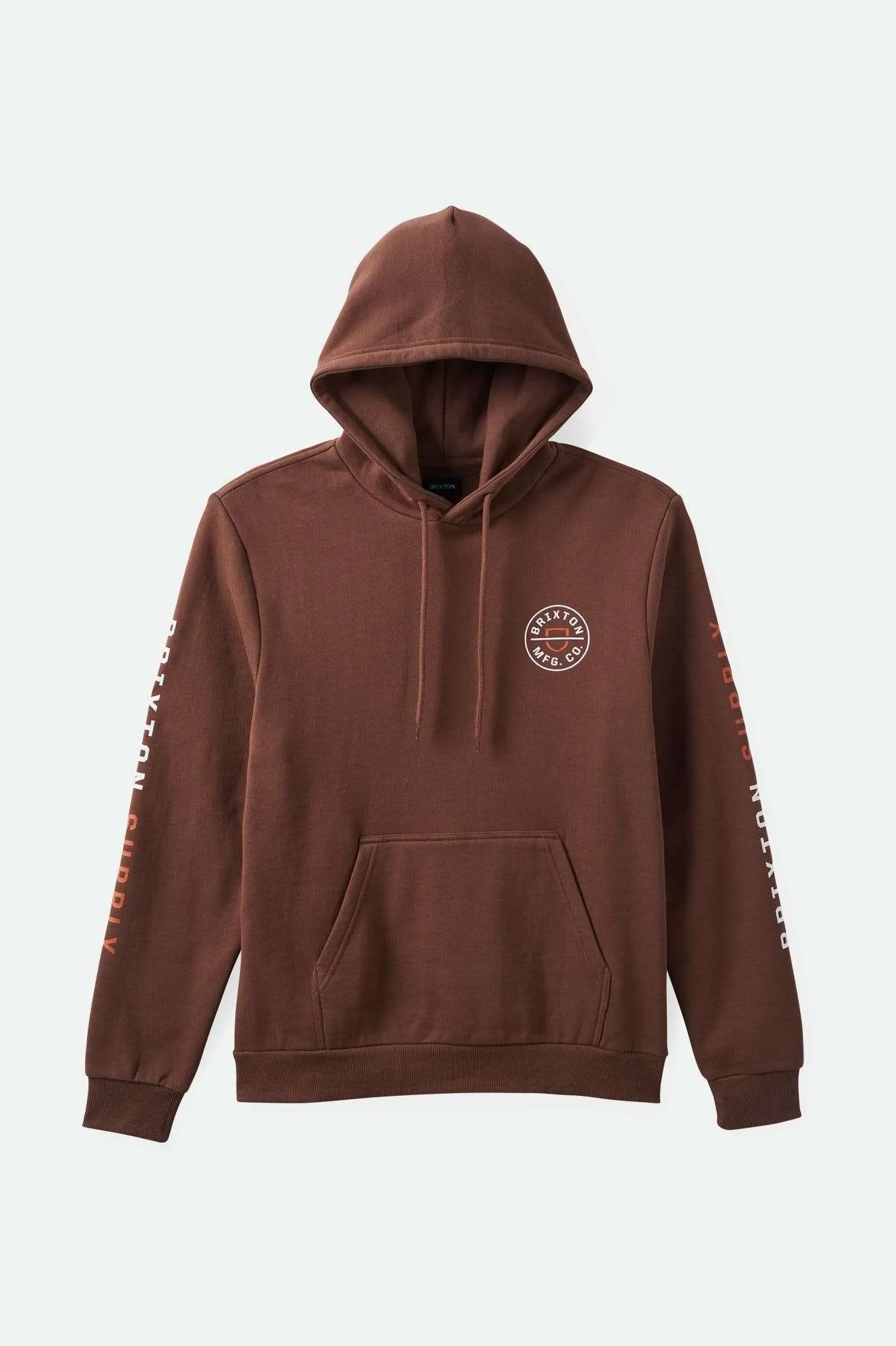 Crest Hoodie - Pinecone Brown/Rust Orange/White