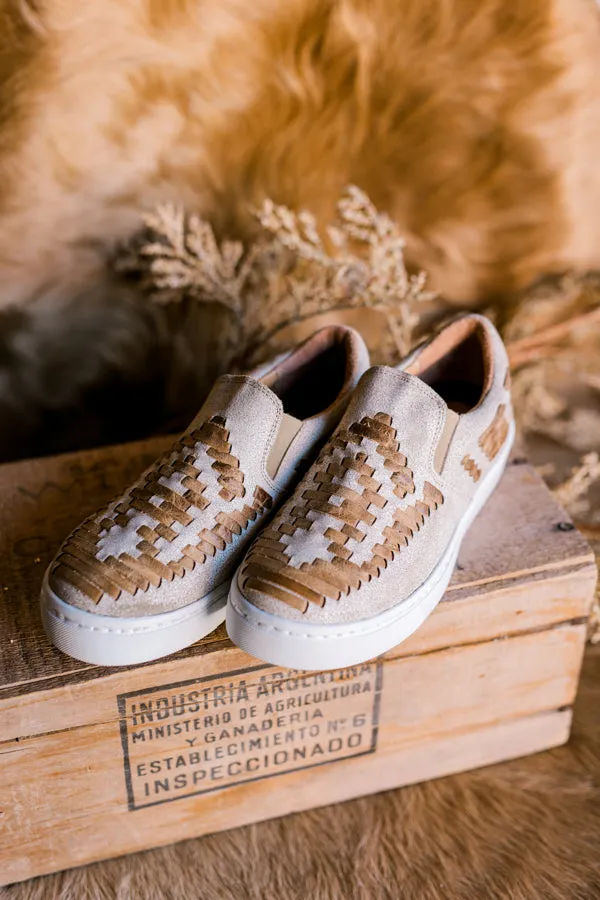 Dakota Leather Sneaker [Tan/Cream] ON SALE NOW: 30% OFF