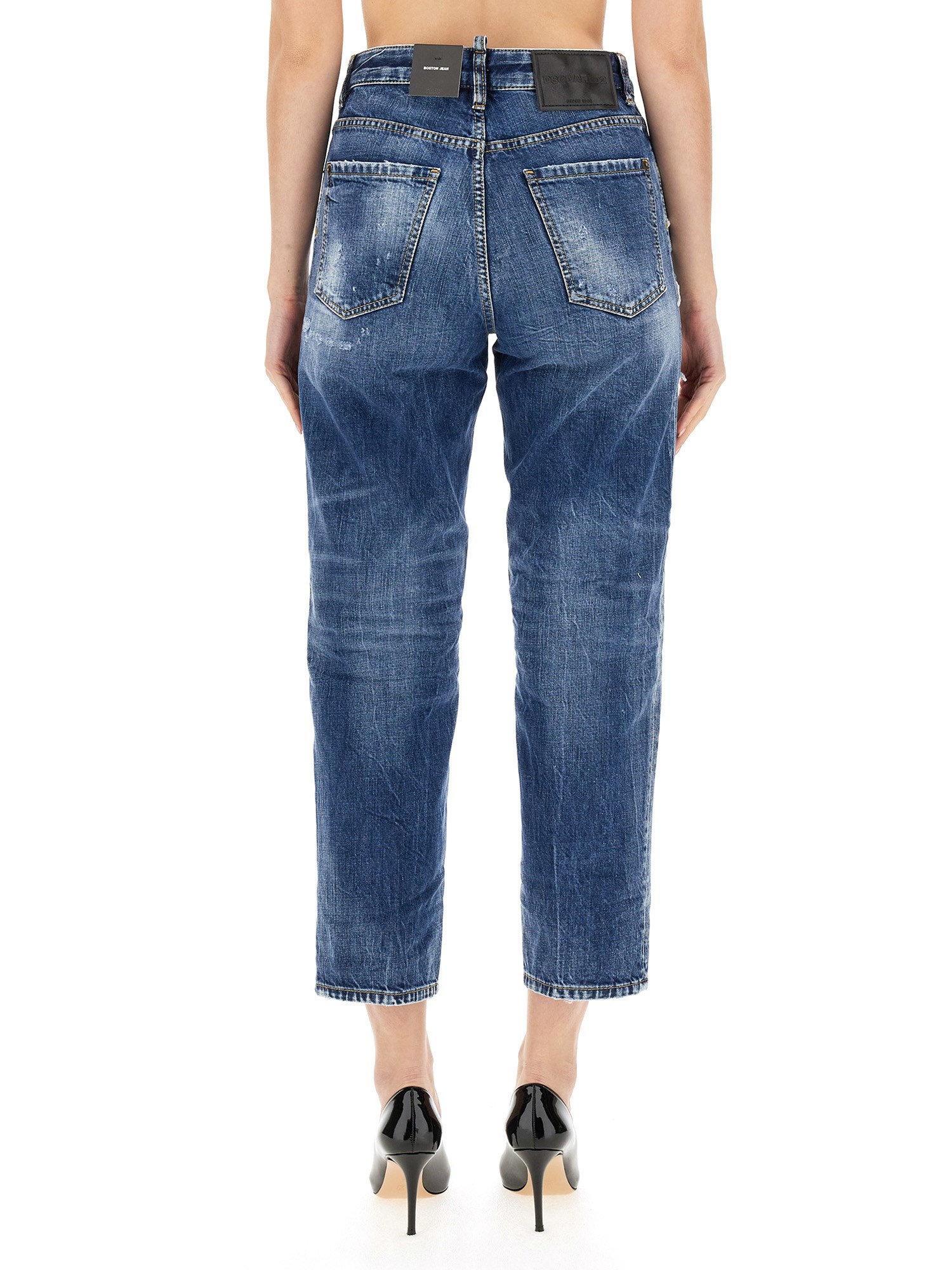 DSQUARED    COTTON DENIM BOSTON JEANS