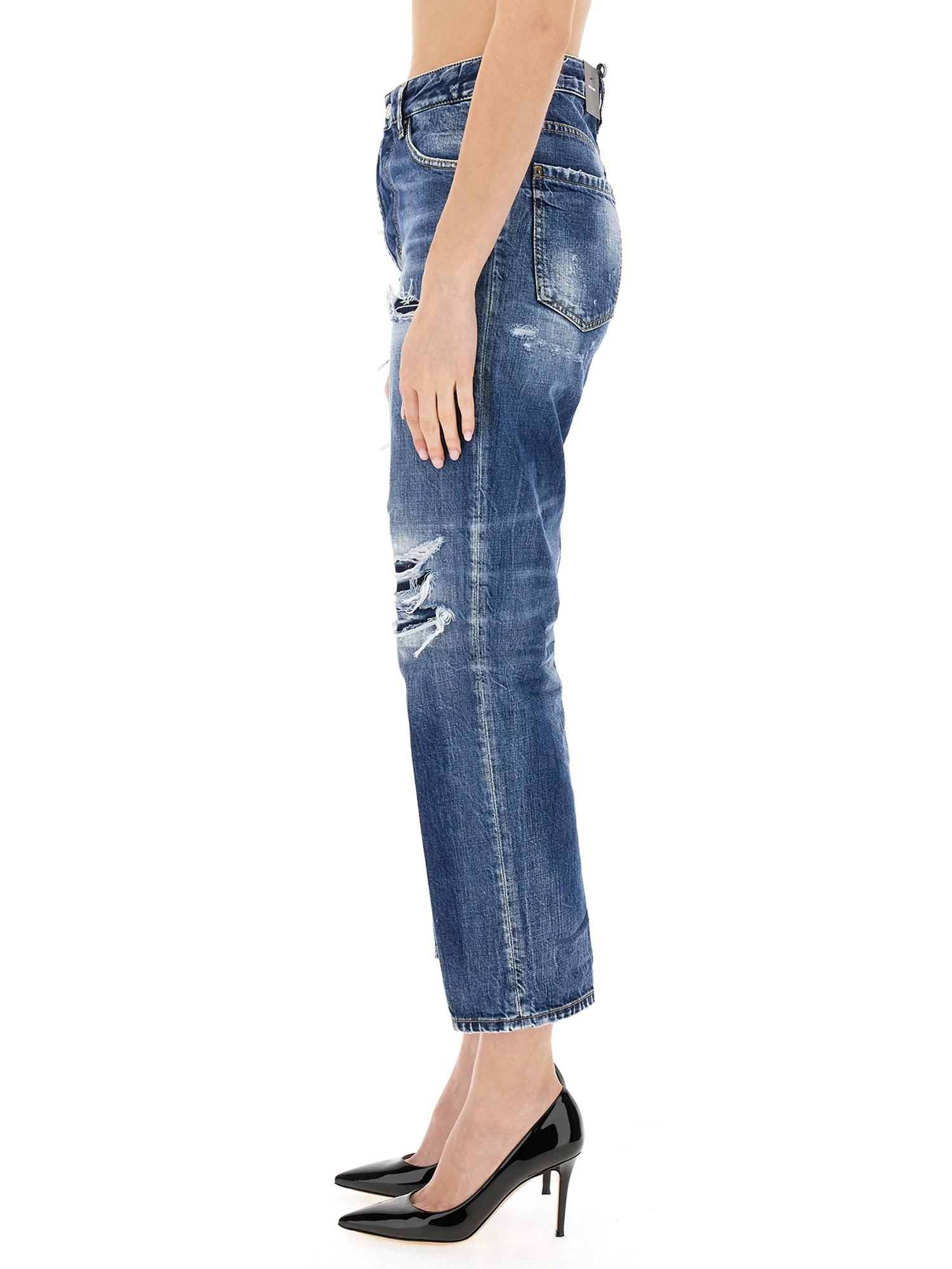 DSQUARED    COTTON DENIM BOSTON JEANS