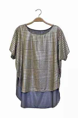 Easy Tee | Metallic Plaid