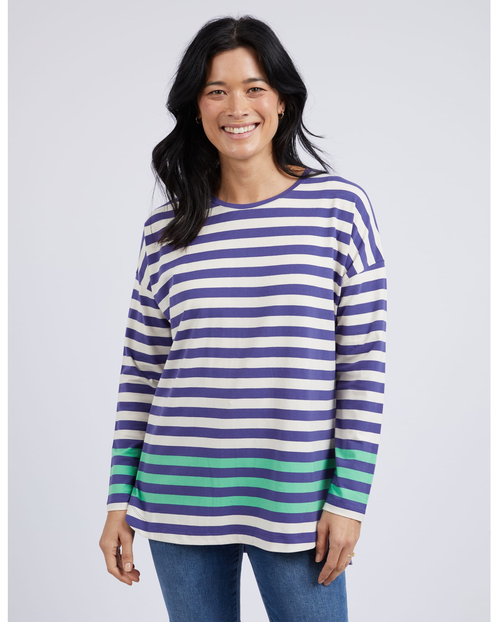 Elm - Turn Back Tee - Indigo Stripe