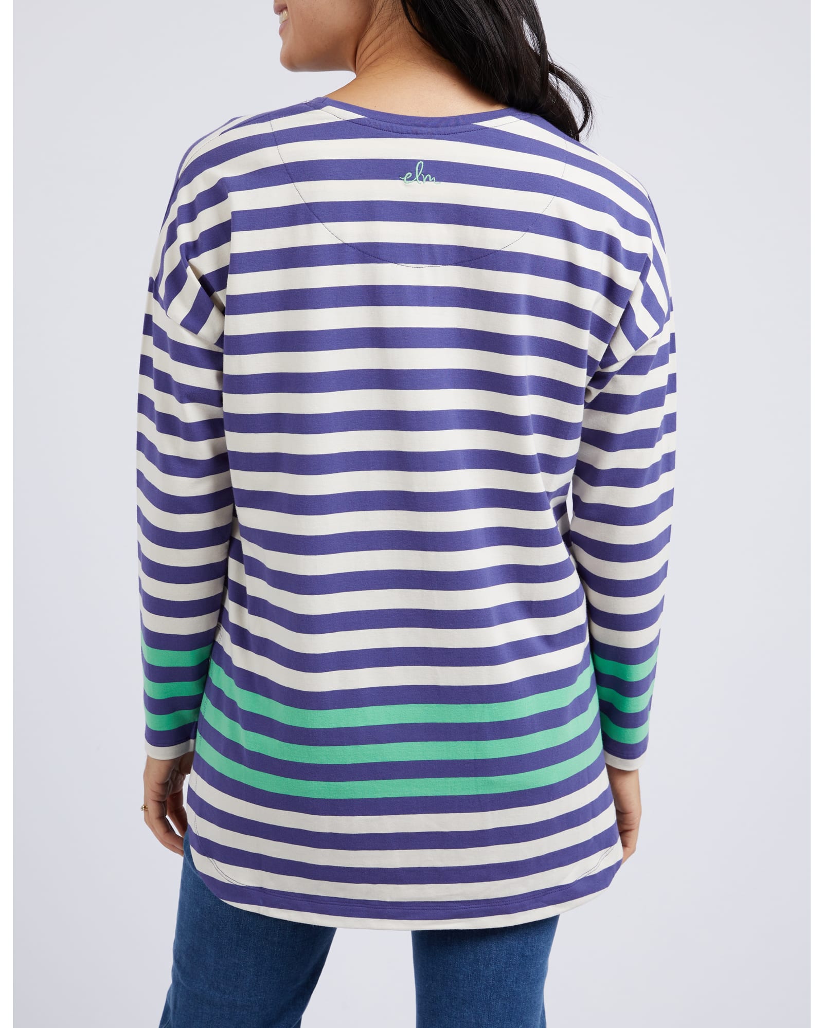 Elm - Turn Back Tee - Indigo Stripe