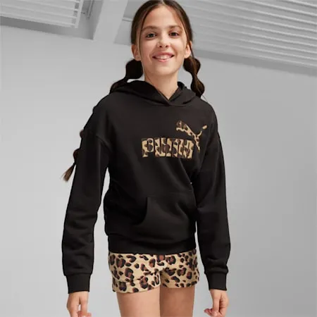 ESS+ ANIMAL Youth Hoodie - Girls 8-16 years | PUMA Black | PUMA Kids | PUMA 