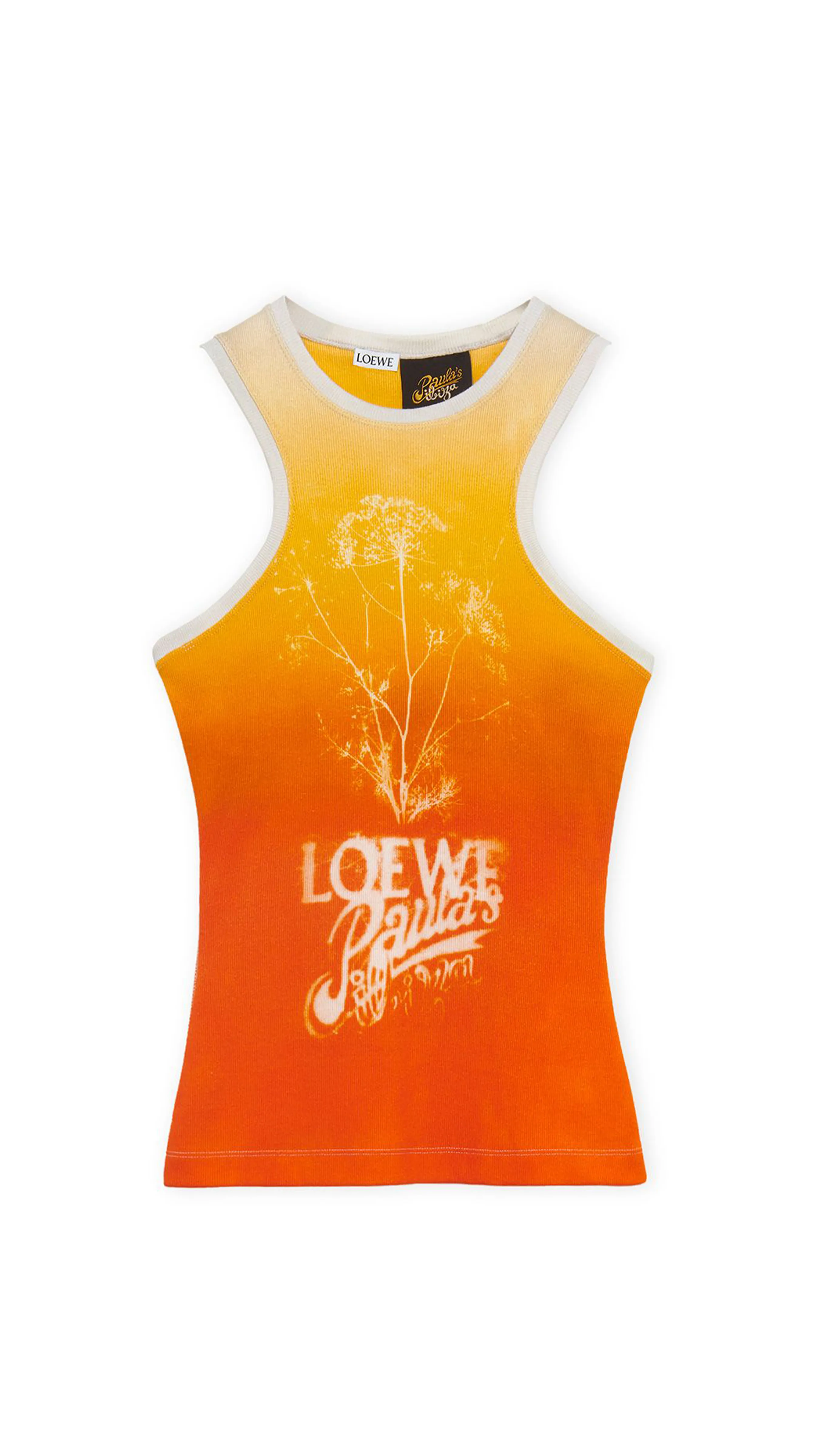 Fennel Tank Top in Cotton - Yellow/Orange