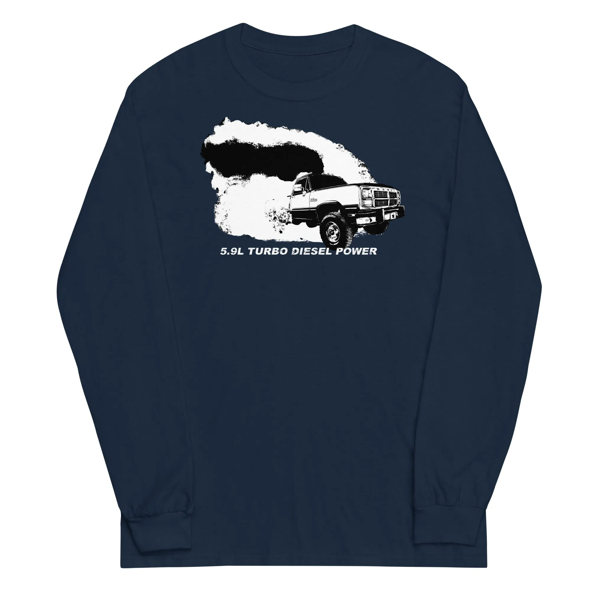 First Gen Dodge Truck Rolling Coal Burnout Long Sleeve T-Shirt