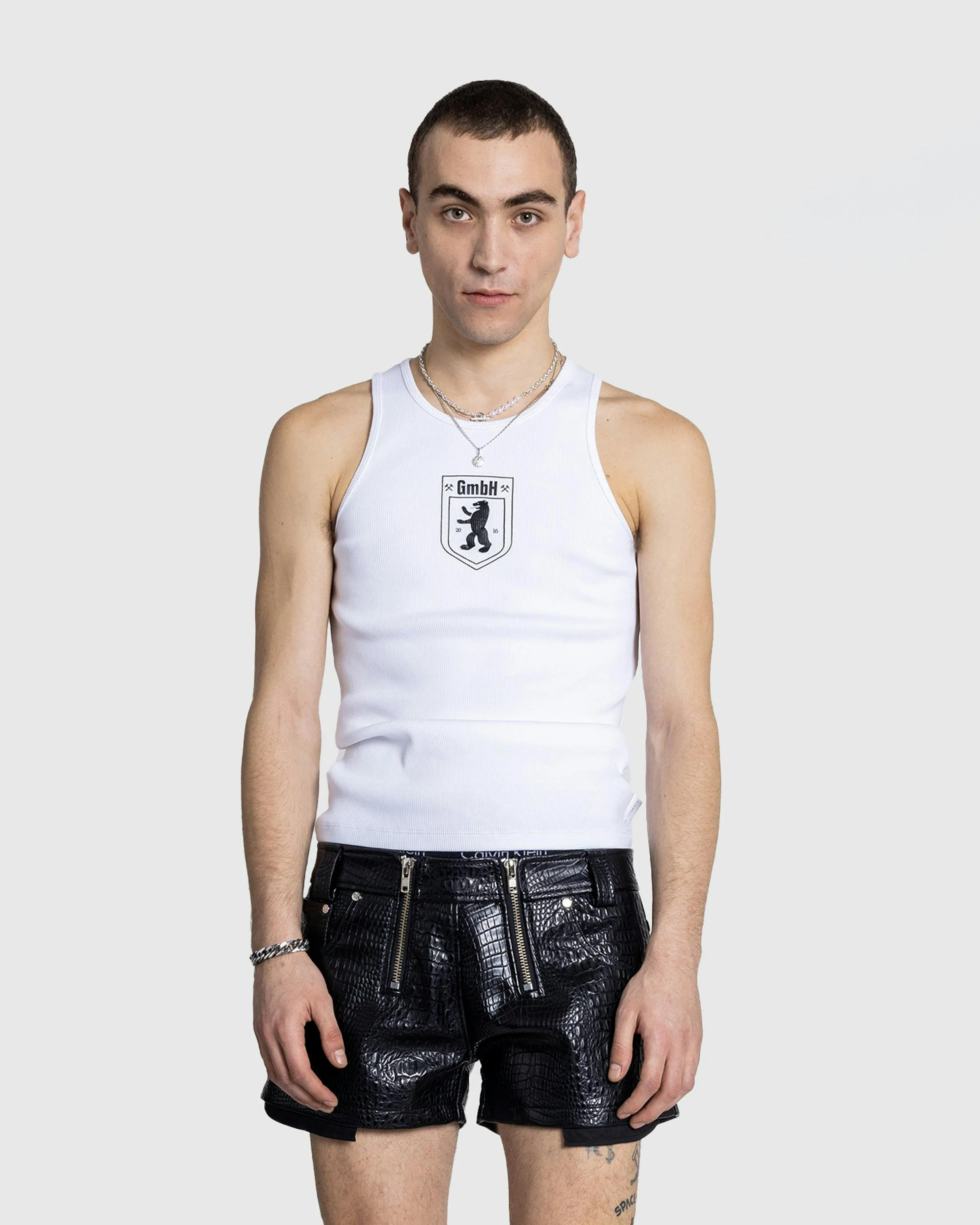 GmbH – Organic Cotton Rib Tank Top White | Highsnobiety Shop