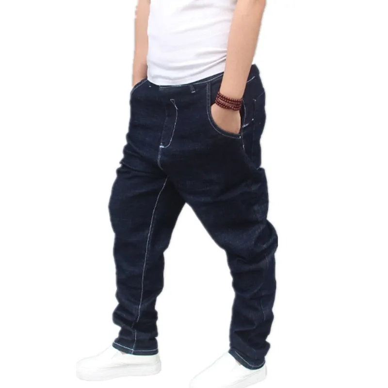 Hip Hop Style Mid-Waist Solid Pattern Loose Harem Pants for Men