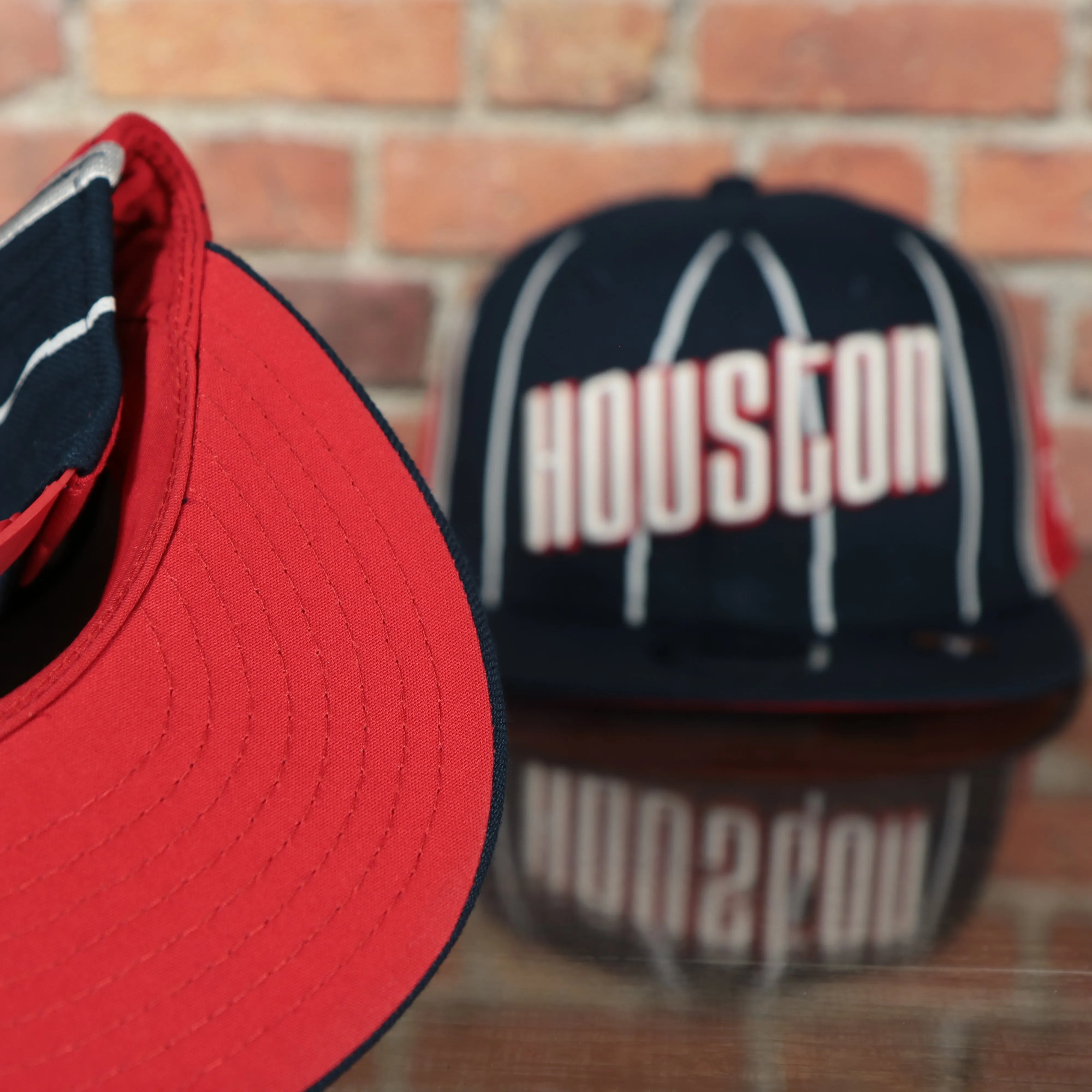 Houston Rockets 2022 City Edition Retro Houston Red Bottom Youth 9Fifty Side Patch Snapback Cap | New Era, Navy