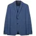 HUGO BOSS H-Reymond 3 Piece Extra Slim Fit Check Suit Blue