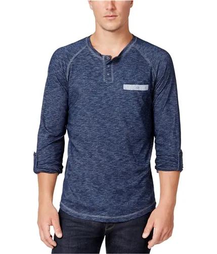 I-N-C Mens Raglan-Sleeve Henley Shirt