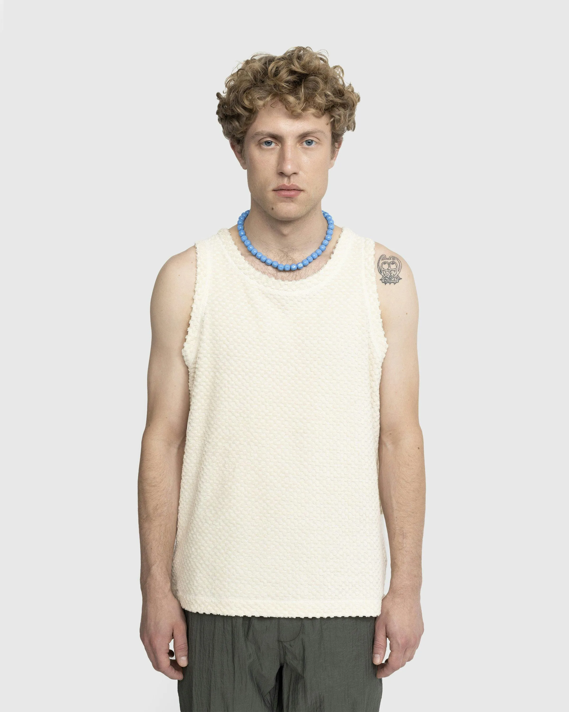 Jil Sander – Cotton Blend Terry Tank Top Beige | Highsnobiety Shop