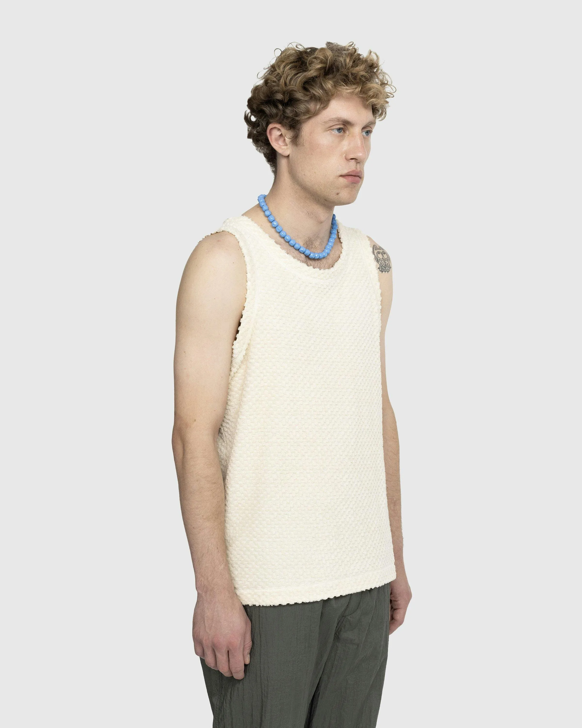 Jil Sander – Cotton Blend Terry Tank Top Beige | Highsnobiety Shop