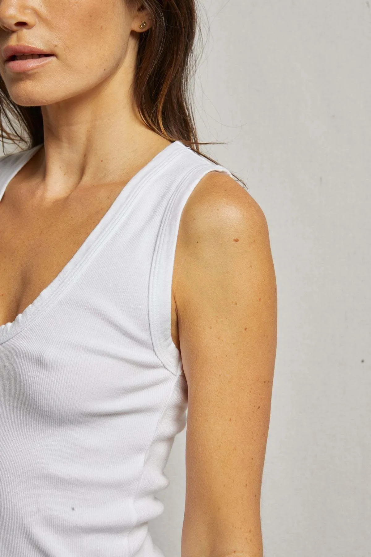 Jordan U Neck Tank - White