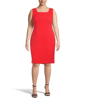 Kasper Womens Solid Sheath Dress, TW8