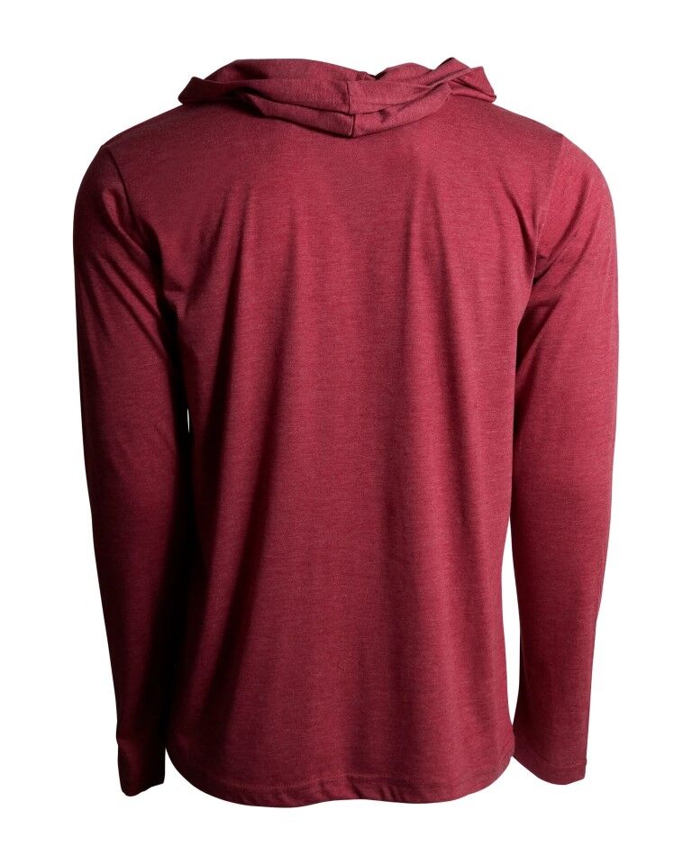 King's Camo Men's Logo Triblend Hoodie Tee in Heather Red