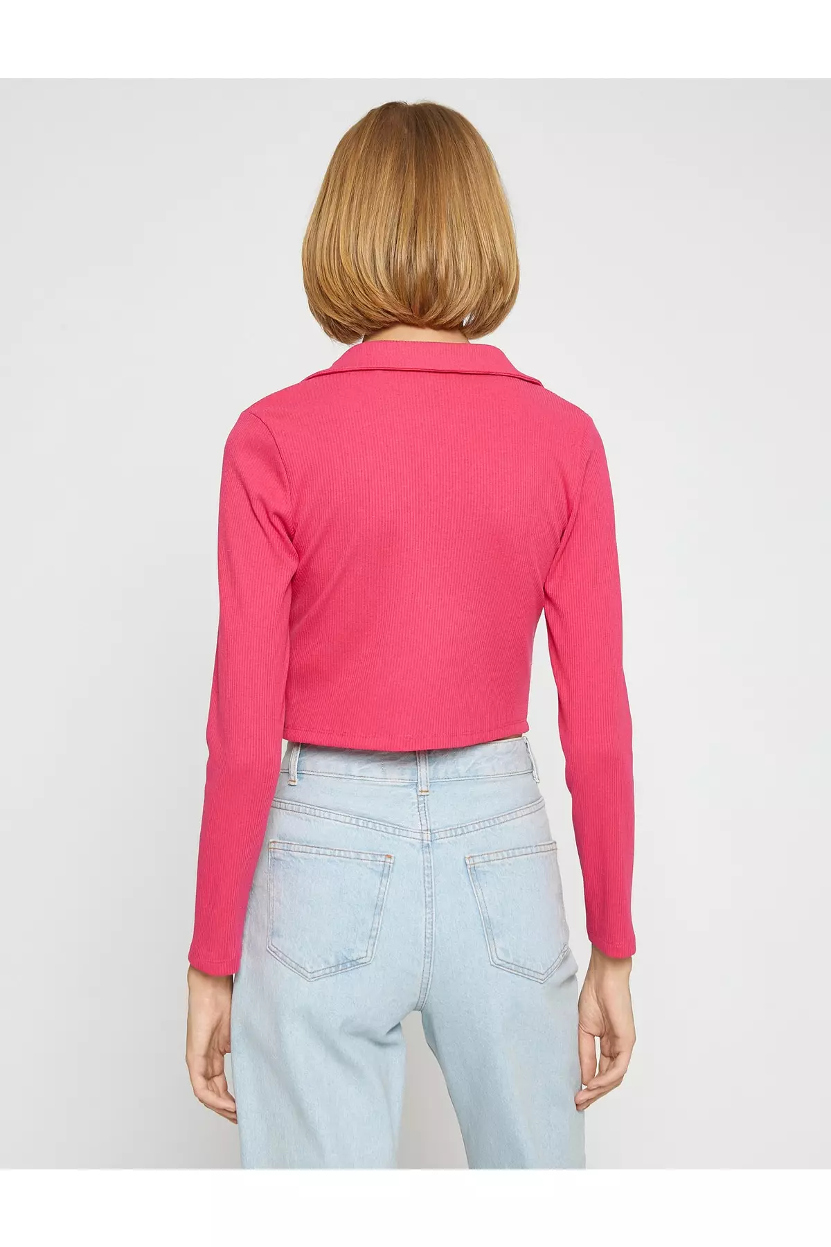 KOTON Polo Neck Crop Top