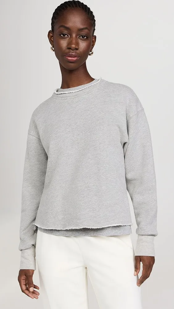 Les Tien   Riley Crop Roll Neck Sweatshirt 