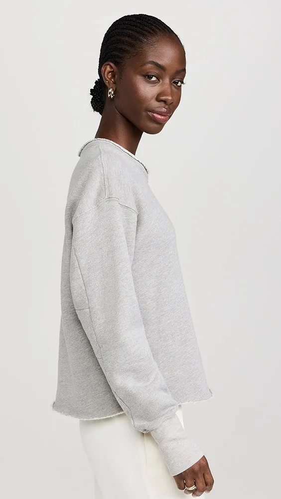 Les Tien   Riley Crop Roll Neck Sweatshirt 