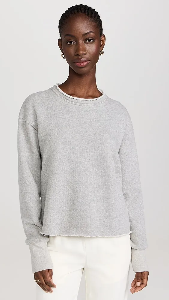 Les Tien   Riley Crop Roll Neck Sweatshirt 