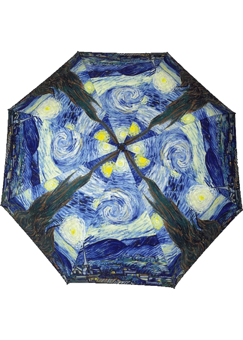 Loving Rain Van Gogh Starry Night Compact Umbrella