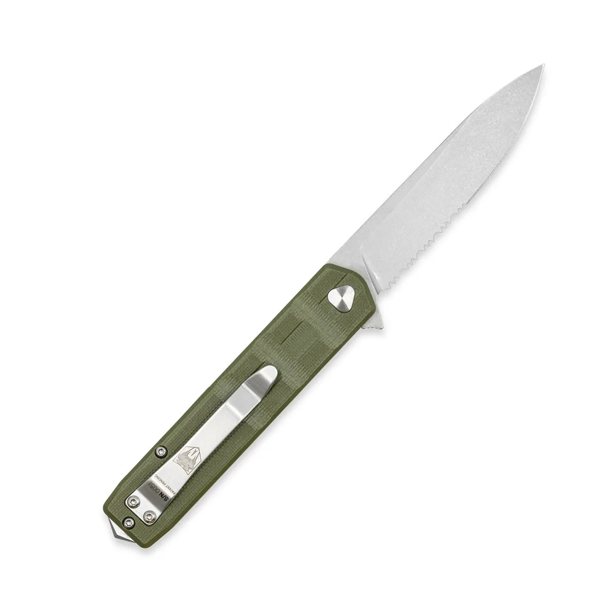 Medium Kuzio OD Green Drop Serrated