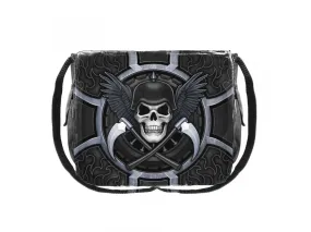 Messenger Shoulder Bag 40cm - Biker skull - James Ryman